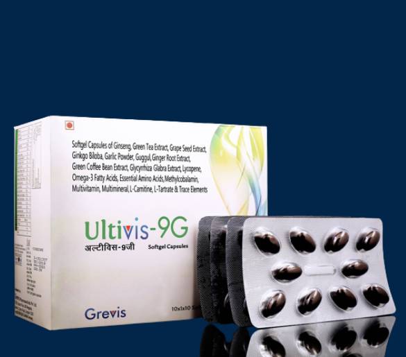 Ultivis-9G – 37 Essential Nutrients – Ginseng, Lycopene, Lutein, Omega 3 Fatty Acids, Vital Vitamins, Multivitamin, Minerals Softgel Capsules
